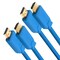 Insten 2 Pack High Speed 8K HDMI Male to Male Cable Cord 6 ft for TV, PC, Desktop Computer, 60Hz, 48Gbps, , Blue
